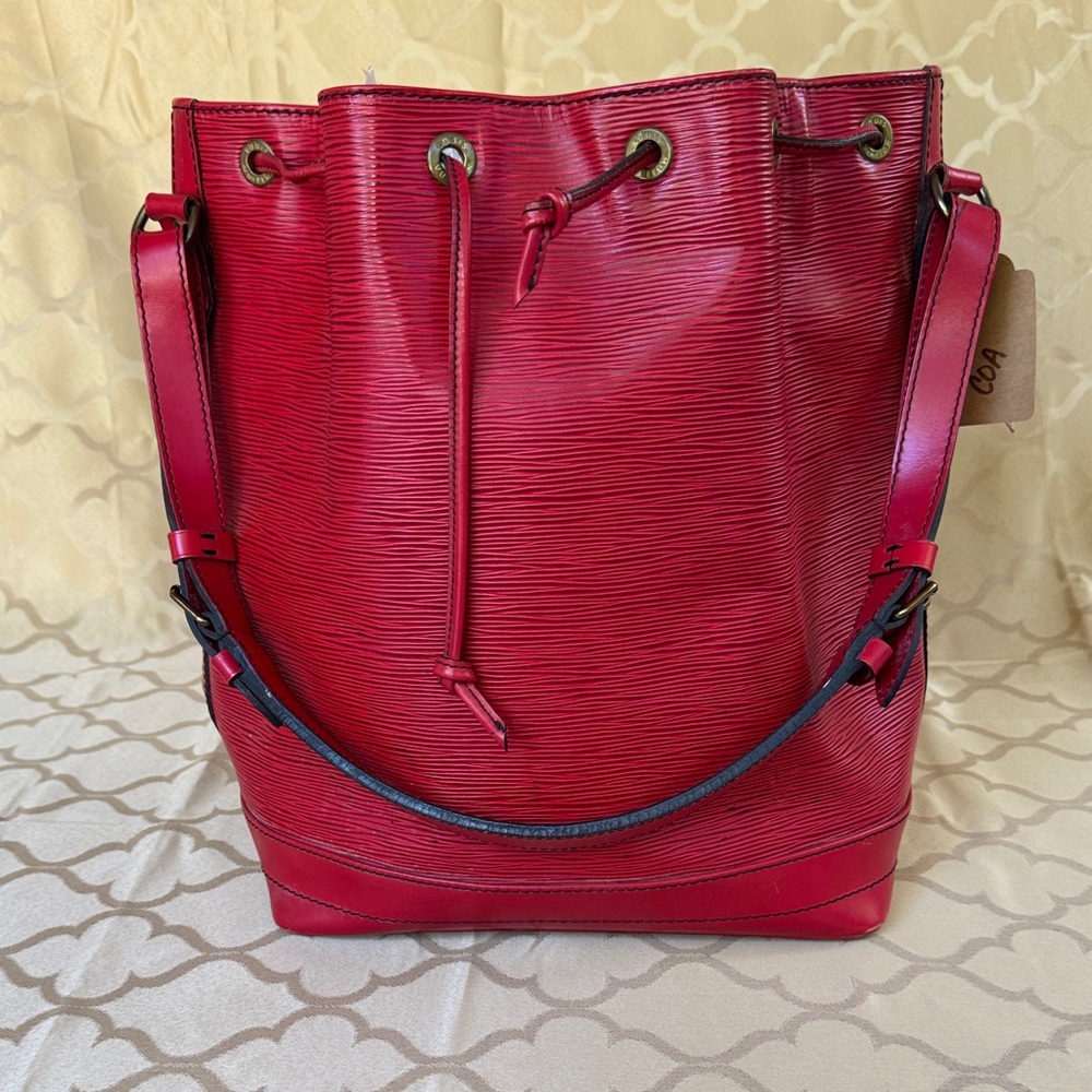 Louis Vuitton Red Epi Leather Bucket Bag